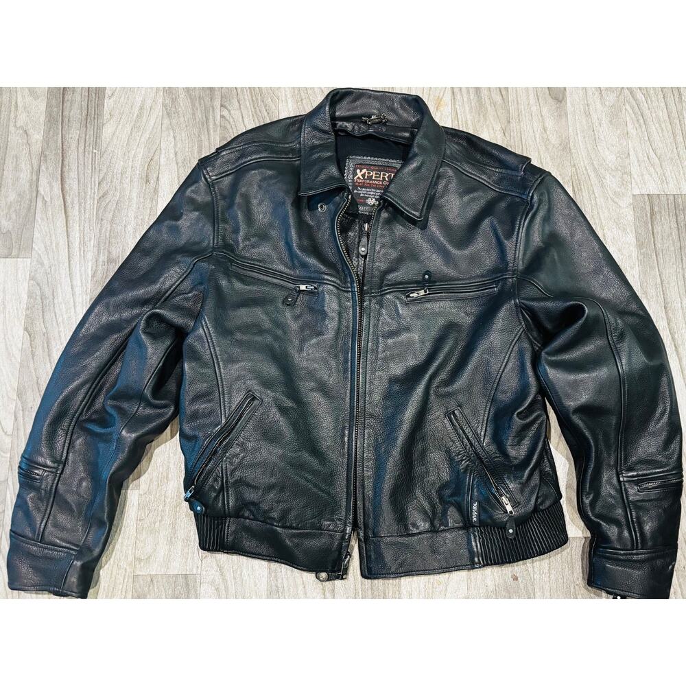 Xpert Performance Gear Leather Motorcycle Jacket 4X Big & Tall Biker Moto M285